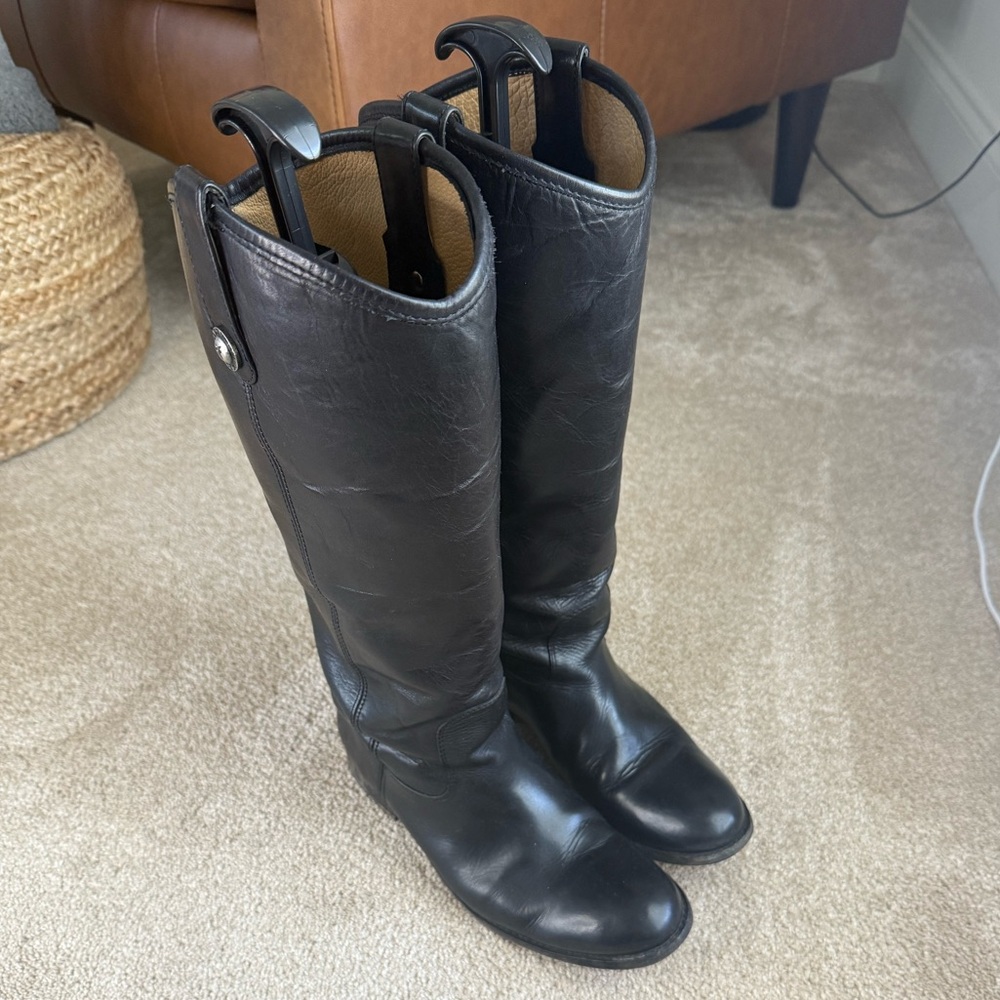 Frye Melissa button riding boots - size 8 wide calf